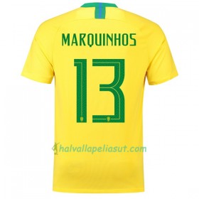 Jalkapallo Pelipaidat Brasilia Marquinhos 13 World Cup 2018 Kotipaita